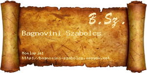 Bagnovini Szabolcs névjegykártya